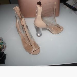 Steve Madden Sexy Nude Transparent Boots/Booties